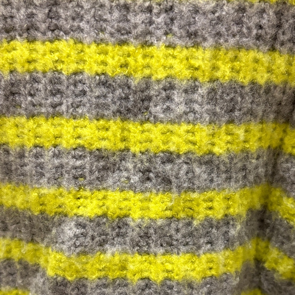 Anthropologie Gray and Yellow Striped Sweater XSP - Picture 3 of 8